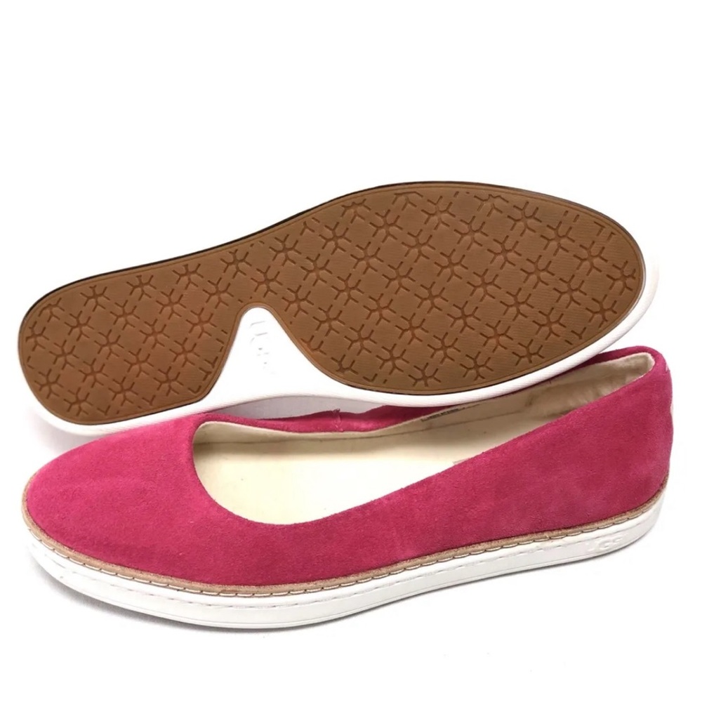 UGG Australia WOMEN'S KAMMI Diva Pink Suede Skimmer Flat Casual Slip On size 8.5